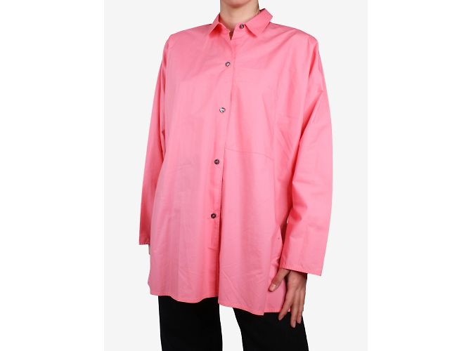Sofie d'Hoore Camisa rosa de algodón con bolsillo - talla FR 38 - vista 3