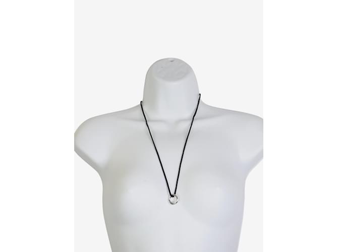 Hermès Collana con ciondolo in argento Nero - vista 2