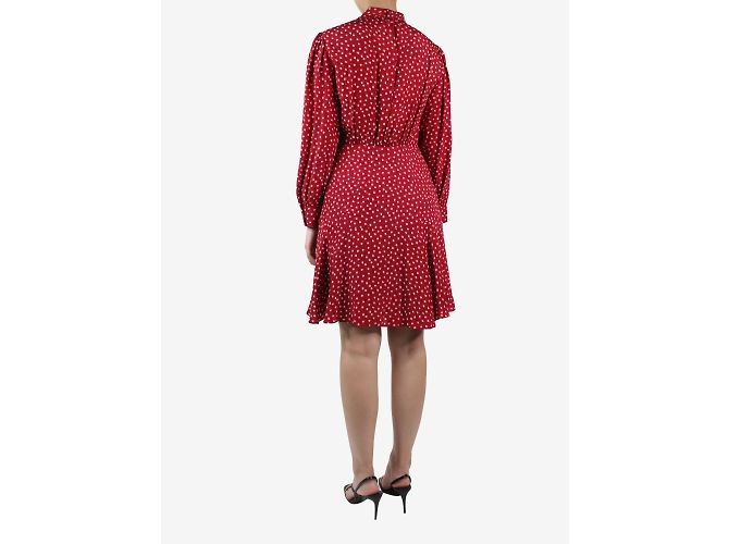 Rebecca Taylor Rotes Kleid mit Herzmuster – Größe US 6 - Ansicht 2
