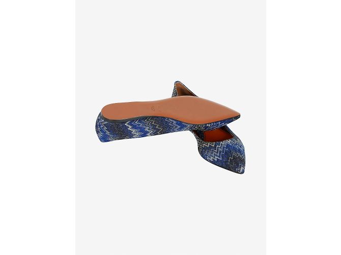 Missoni Scarpe basse a punta a zig-zag blu - taglia EU 38 - vista 4