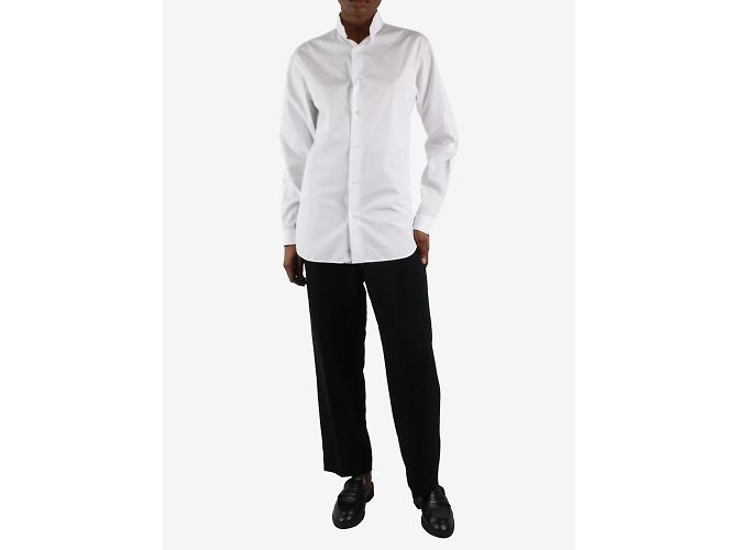 Dior Camisa blanca de algodón con botones - talla IT 38 - view 3