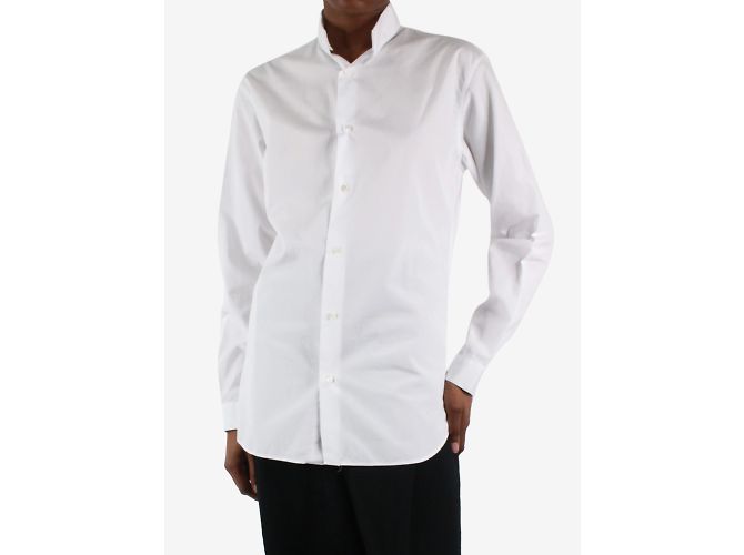 Dior Camisa blanca de algodón con botones - talla IT 38 - view 4