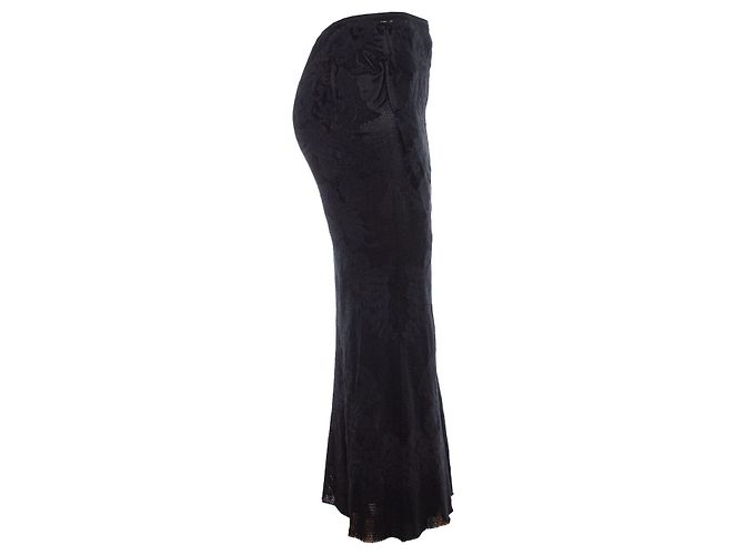 Issey Miyake Schwarzer Maxi-Spitzenrock - Ansicht 4