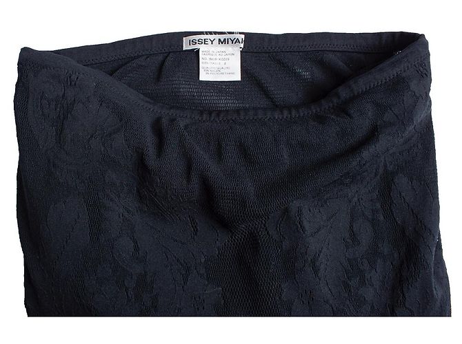 Issey Miyake Schwarzer Maxi-Spitzenrock - Ansicht 6