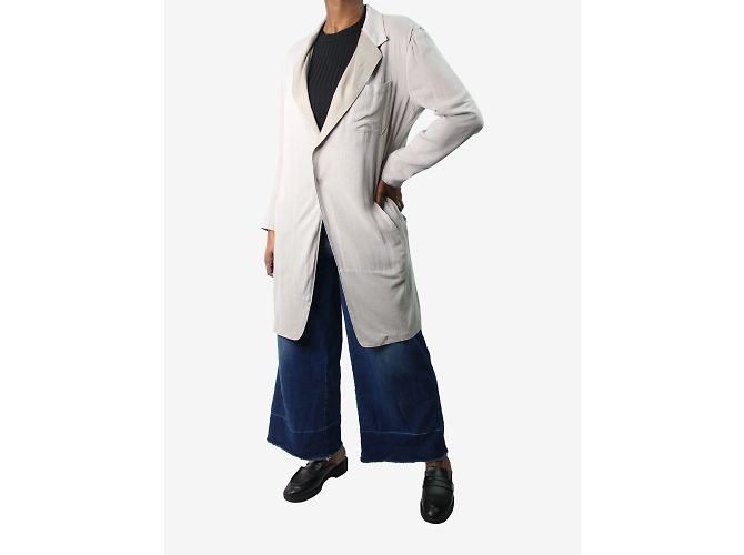 Y'S Abrigo de verano gris - talla UK 12 - vista 4