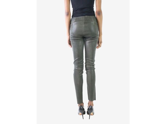 Drome Graue Slim-Fit-Hose aus Leder – Größe S - Ansicht 3
