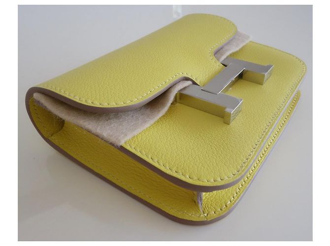 Constance Slim Hermès purse Yellow - view 4