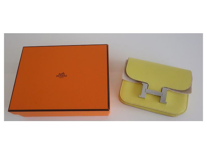 Constance Slim Hermès purse Yellow - view 6