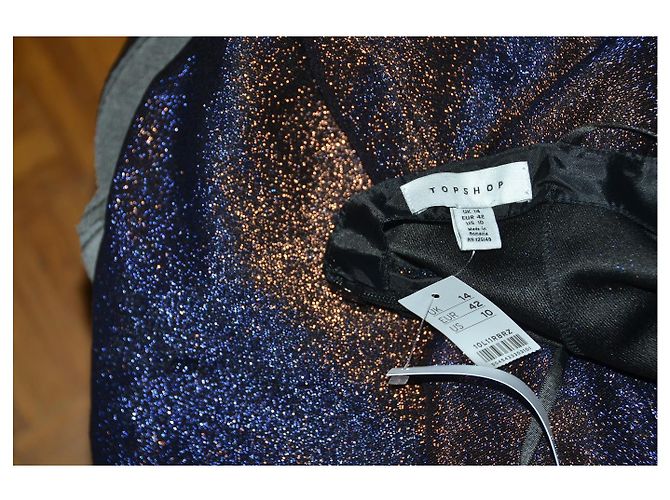 Vestido iridiscente Topshop de algodón Multicolor - vista 3
