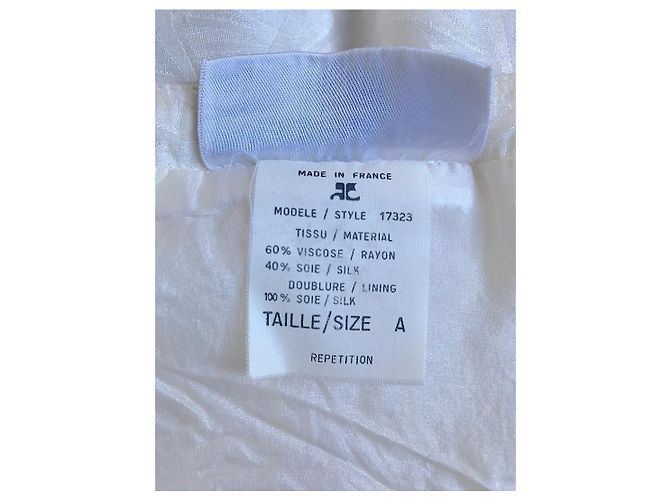 Courreges Vintage Courrèges-Kleid Aus weiß - Ansicht 7