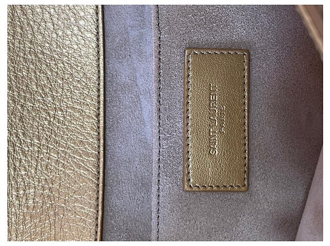 Pochette Yves Saint Laurent in pelle dorata D'oro - vista 6