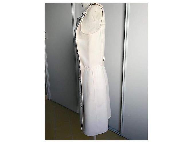 Courreges Courrèges-Kleid mit Trägern Roh Aus weiß - Ansicht 2