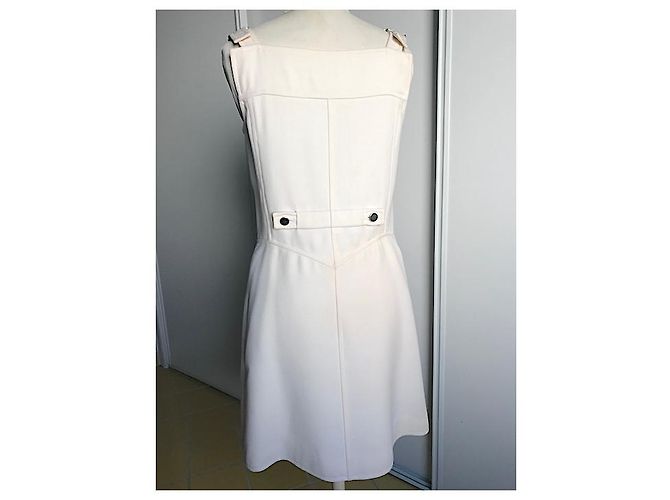 Courreges Courrèges-Kleid mit Trägern Roh Aus weiß - Ansicht 4