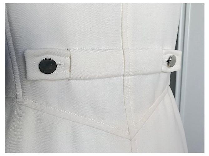 Courreges Courrèges-Kleid mit Trägern Roh Aus weiß - Ansicht 5
