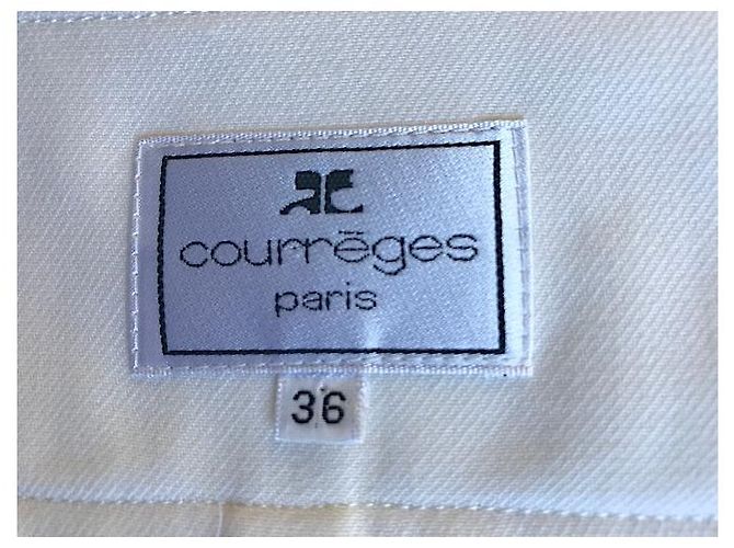 Courreges Courrèges-Kleid mit Trägern Roh Aus weiß - Ansicht 6