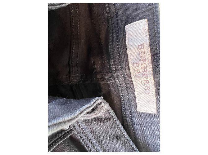 Burberry Brit Skinny Low Rise Jeans Black Denim Size 26 - view 3