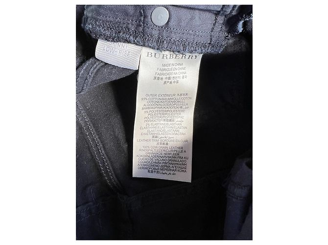 Burberry Brit Skinny Low Rise Jeans Black Denim Size 26 - view 4