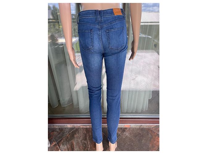 Vaqueros Burberry Brit Skinny de Tiro Bajo Azules Denim W26 - vista 4