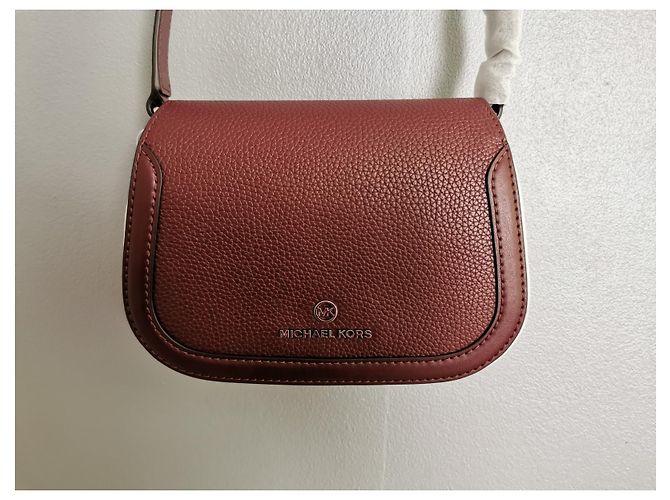 Borsa a tracolla Michael Kors in pelle rosso scuro Bordò - vista 10