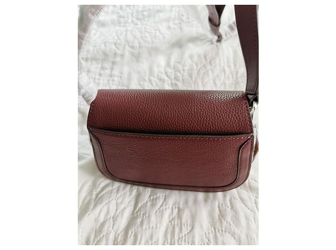 Borsa a tracolla Michael Kors in pelle rosso scuro Bordò - vista 12