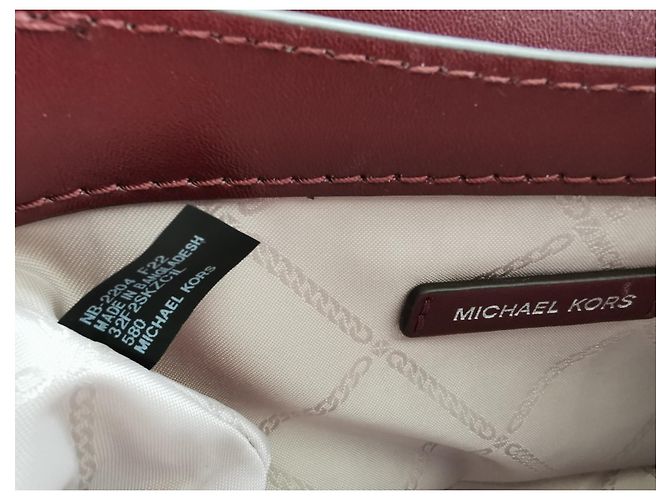 Borsa a tracolla Michael Kors in pelle rosso scuro Bordò - vista 14