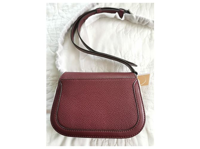 Borsa a tracolla Michael Kors in pelle rosso scuro Bordò - vista 5