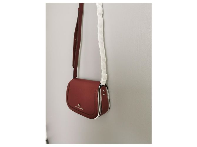 Borsa a tracolla Michael Kors in pelle rosso scuro Bordò - vista 8