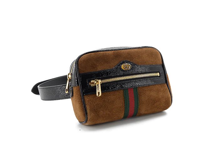 Gucci Marsupio Ophidia in camoscio 517076 - vista 3