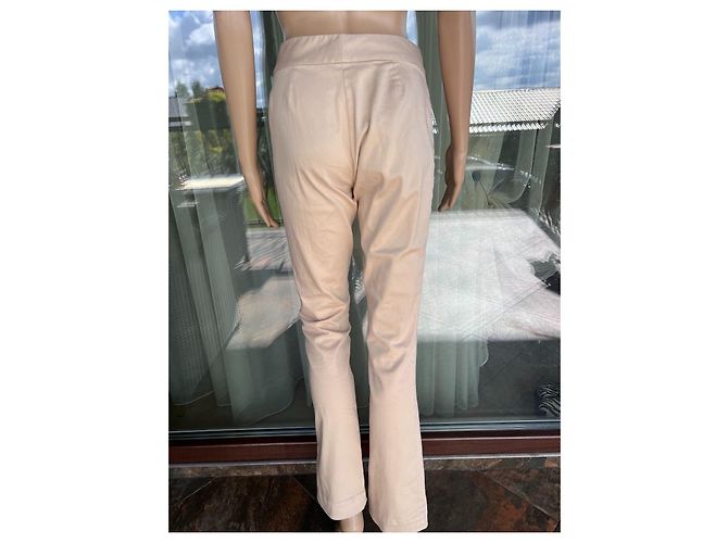 Autre Marque Calça de perna reta Ralph Lauren Sport bege de algodão - vista 2