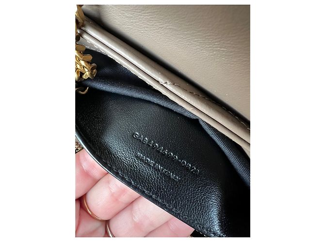 Borsa a mano Saint Laurent Loulou Small Beige in pelle - vista 6