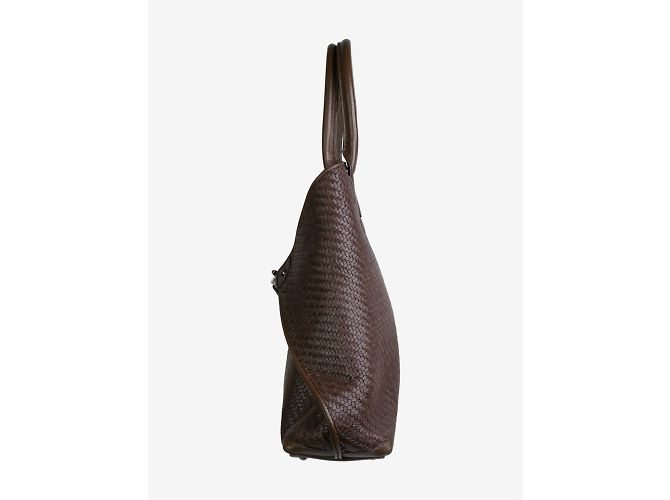 Akris Borsa messenger in pelle marrone Ai - vista 5