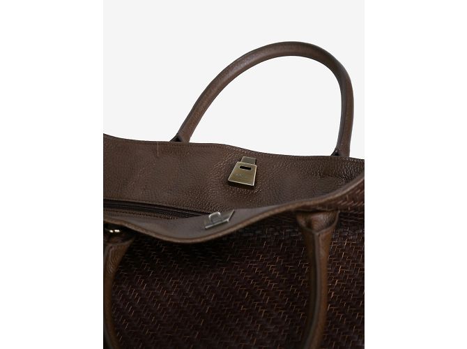 Akris Borsa messenger in pelle marrone Ai - vista 9