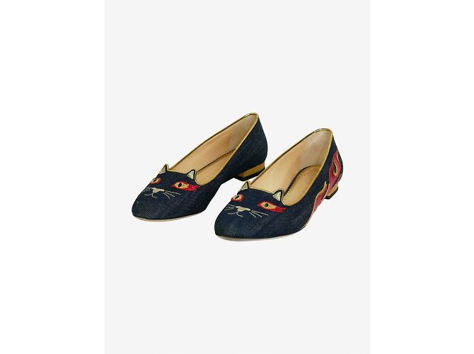 Charlotte Olympia Blaue Pumps mit Katzendetail – Größe EU 41 - Ansicht 2