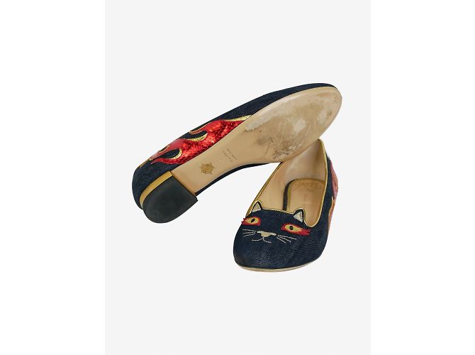 Charlotte Olympia Blaue Pumps mit Katzendetail – Größe EU 41 - Ansicht 4