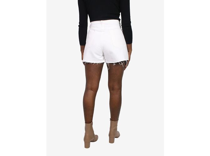 Frame Denim Shorts jeans branco desfiado - tamanho W31 - vista 3