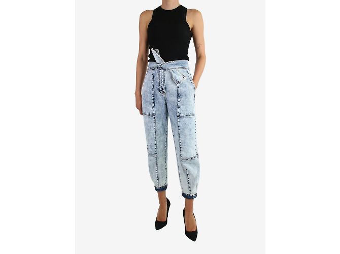 Ulla Johnson Blaue Jeans mit Acid-Waschung – Größe US 4 - Ansicht 2