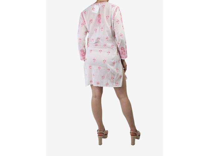 Juliet Dunn Weißes besticktes Kaftankleid – Größe UK 8 - Ansicht 2