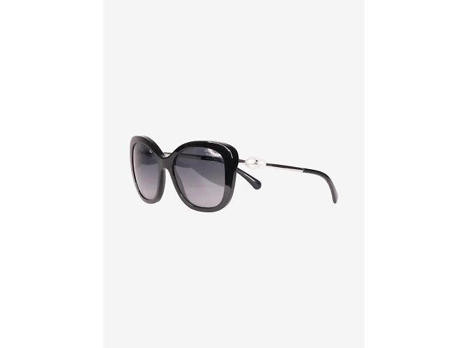Chanel Gafas de sol oversize negras Negro - vista 4