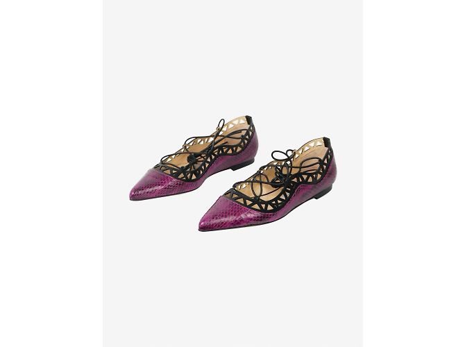 Bionda Castana Ballerine in pelle di serpente viola - taglia EU 37 Porpora - vista 2