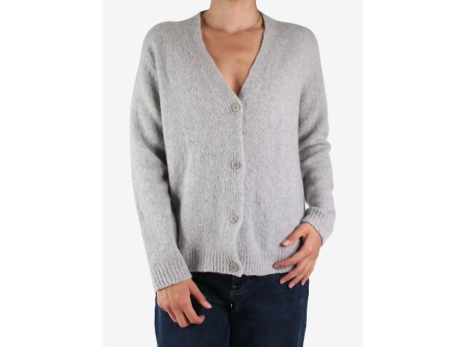 Masscob Grauer Cardigan aus Wollmischung – Größe M - Ansicht 3