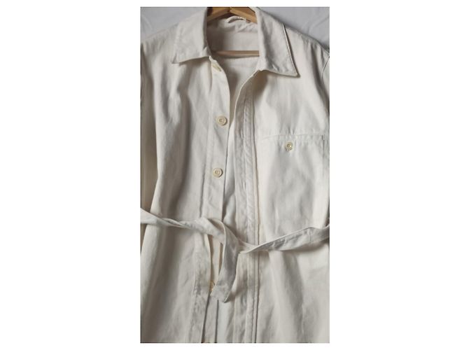 Cappotto Lemaire Runway Cotone Eggshell Bianco sporco - vista 11