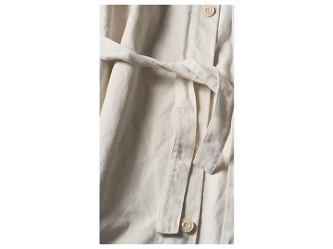 Cappotto Lemaire Runway Cotone Eggshell Bianco sporco - vista 12
