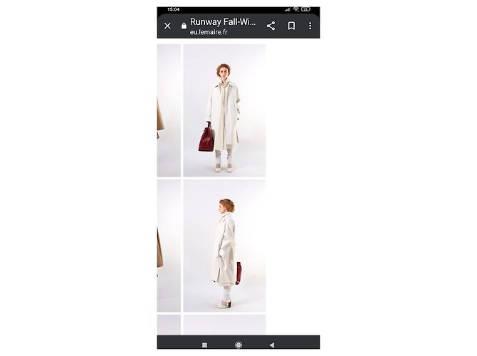 Cappotto Lemaire Runway Cotone Eggshell Bianco sporco - vista 14