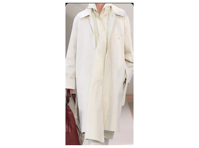 Cappotto Lemaire Runway Cotone Eggshell Bianco sporco - vista 2