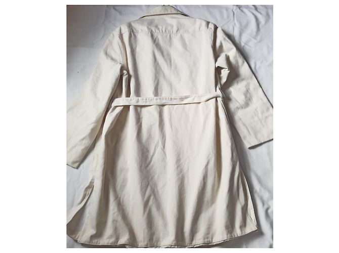 Cappotto Lemaire Runway Cotone Eggshell Bianco sporco - vista 6