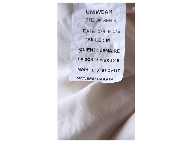 Cappotto Lemaire Runway Cotone Eggshell Bianco sporco - vista 8