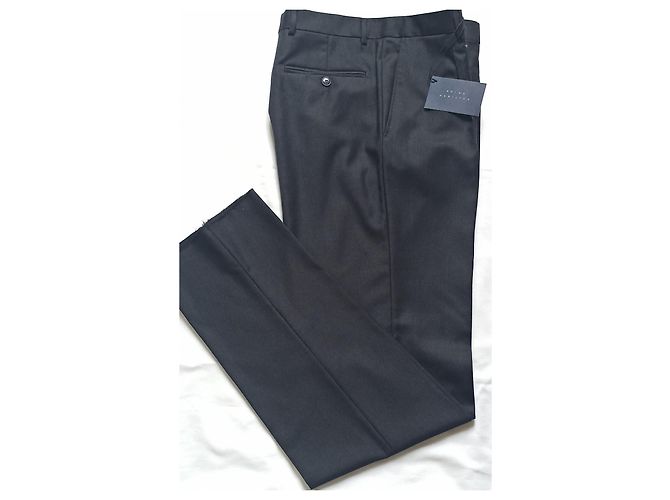 Autre Marque BRIAN HAMILTON Wool Pants Black - view 2