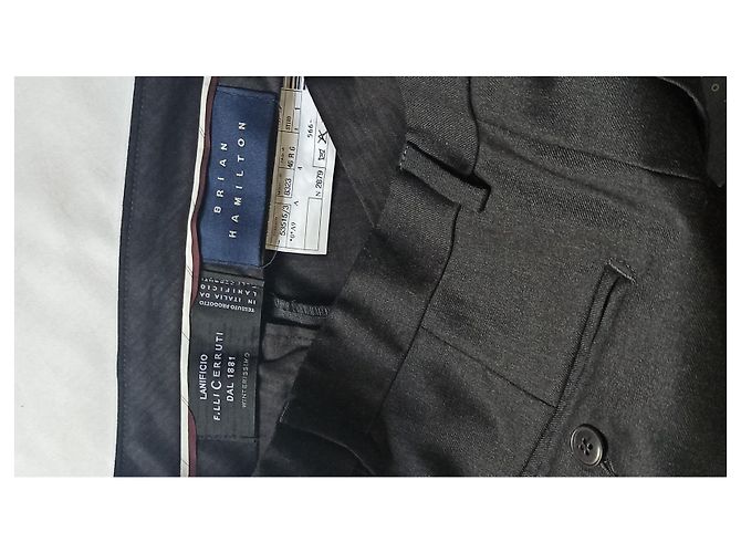 Autre Marque BRIAN HAMILTON Wool Pants Black - view 5