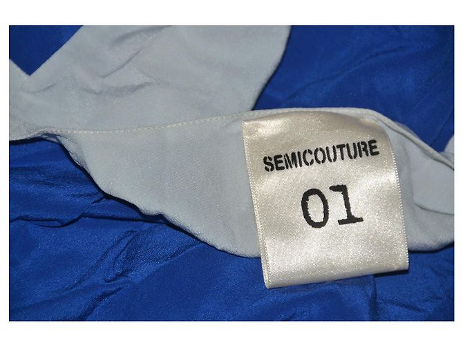 Autre Marque Semi Couture Seiden Minikleid Hellblau - Ansicht 3