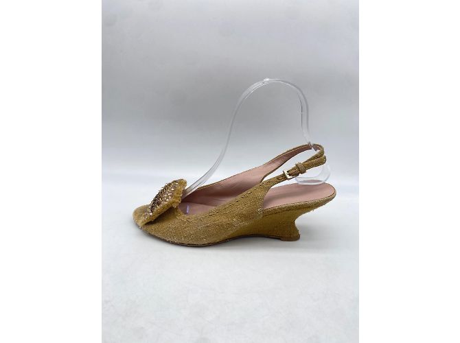 Sandali Prada T.EU 36.5 Tessuto Beige - vista 2